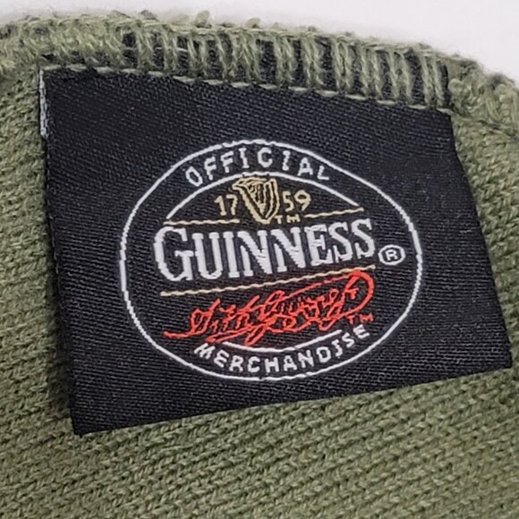 Guinness Beer & Bio Domes Hat Collab Beanie black/green Shredded Distressed OSFA - Picture 9 of 11